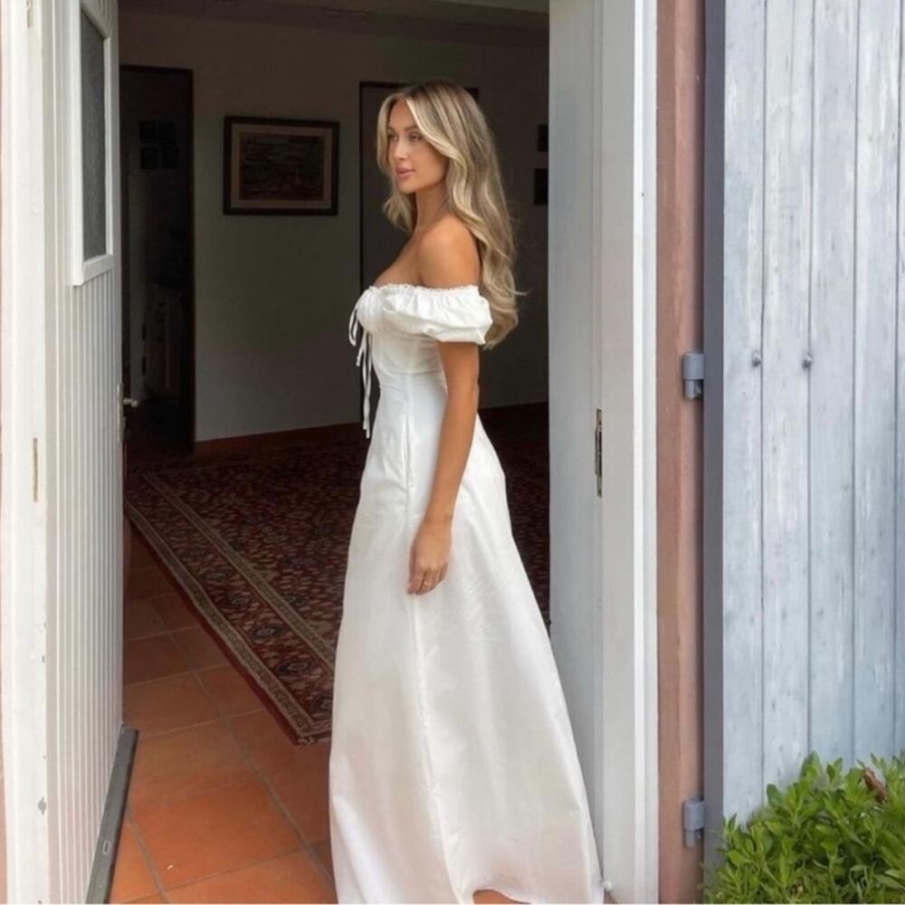 House of CB White Off-Shoulder Maxi Dress